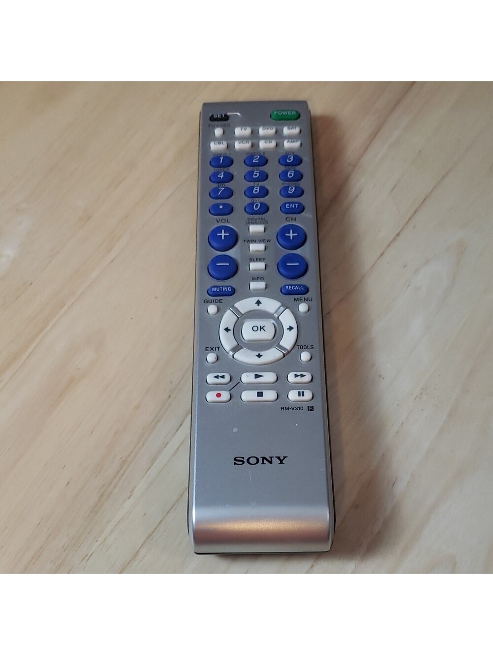 Sony RM-V310 Wireless Universal TV Remote Control, Silver/Gray